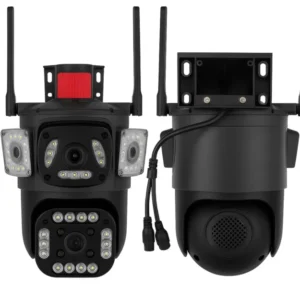 Cámara Electrica IP WiFi Z16 Triple Lente con 56 LED y Baliza Disuasiva | Seguridad Inteligente V360 App