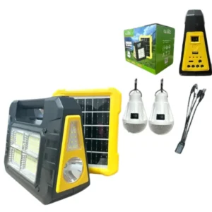 Kit Solar de Emergencia con USB y 2 Ampolletas LED - Iluminación Portátil y Carga para Dispositivos
