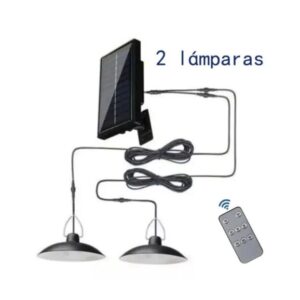 Lámpara Plafon Doble LED Solar 240W Autónomo IP67